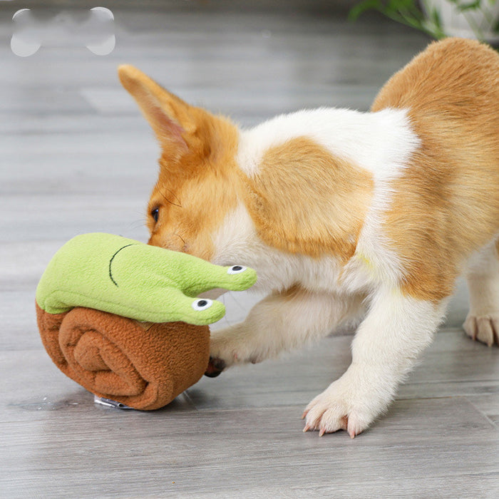 Fleece Interactive Dog Puzzle Snails Toys Cute Dog Supplies for Small Dogs Summer Pets Accessories